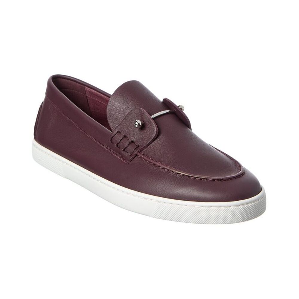 Christian Louboutin Chambeliboat Leather Loafer, Brown